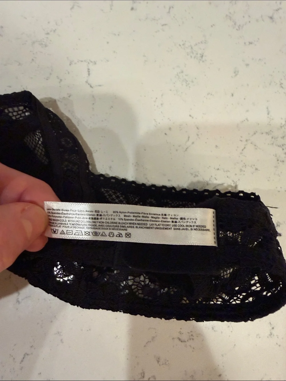 Urban Outfitters Delicate Black Lace Triangle Bralette Size L